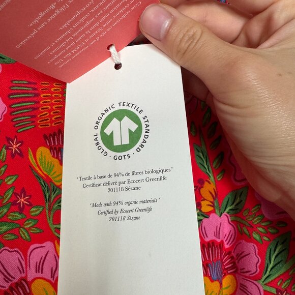 NWT Sezane x Farm Rio collab - Pippa Dress - floral/tropical/bird print - size M - Picture 11 of 17